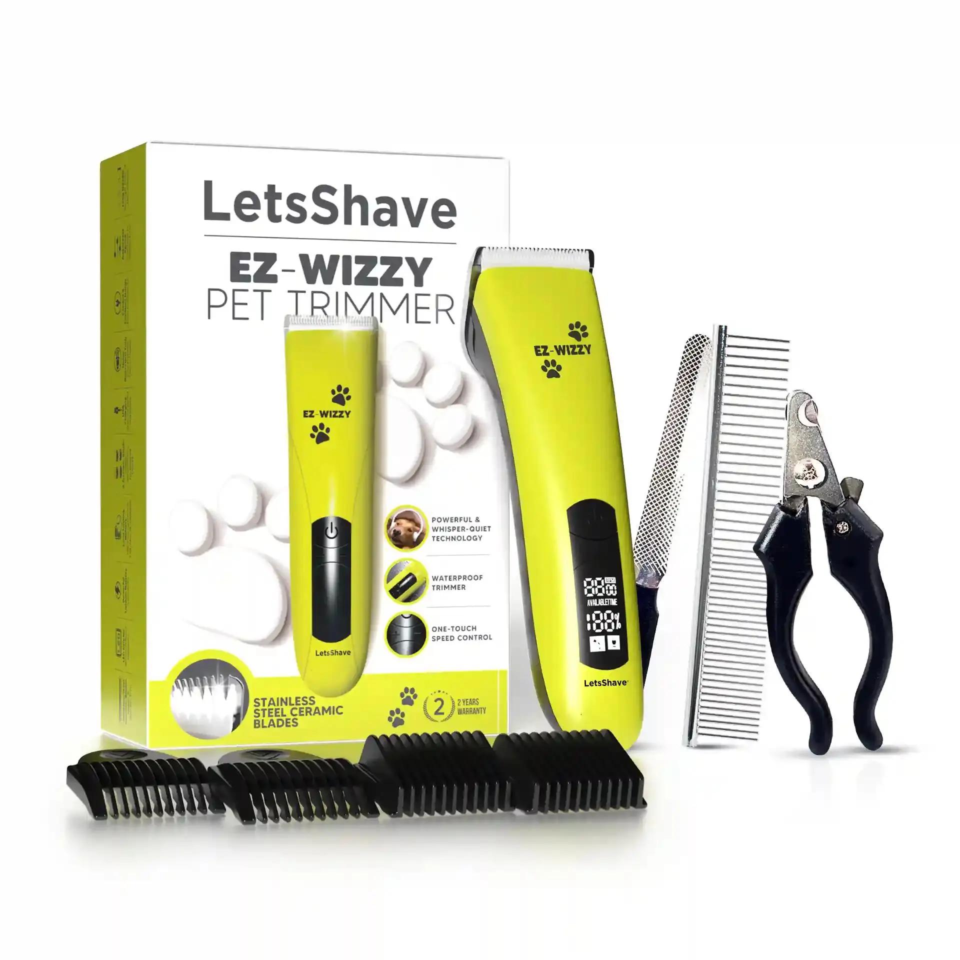 LetsShave EZ-WIZZY Pet Trimmer for Dogs & Other Hairy Animals, All in one Trimmer for dogs (Pet Trimmer With Tools)