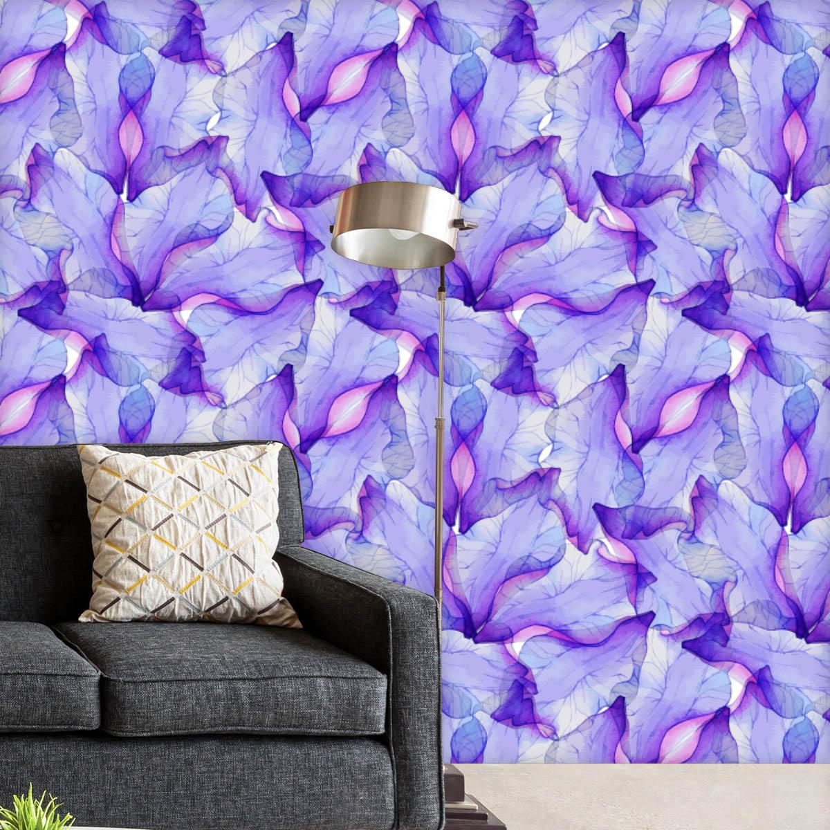 ArtzFolio Watercolor Purple Flower Petal D1 | Peel & Stick Vinyl Wallpaper Roll | Non-PVC Self-Adhesive | Eco-friendly, Water-Repellent, Scratch-Resistant | 20 x 130 inch