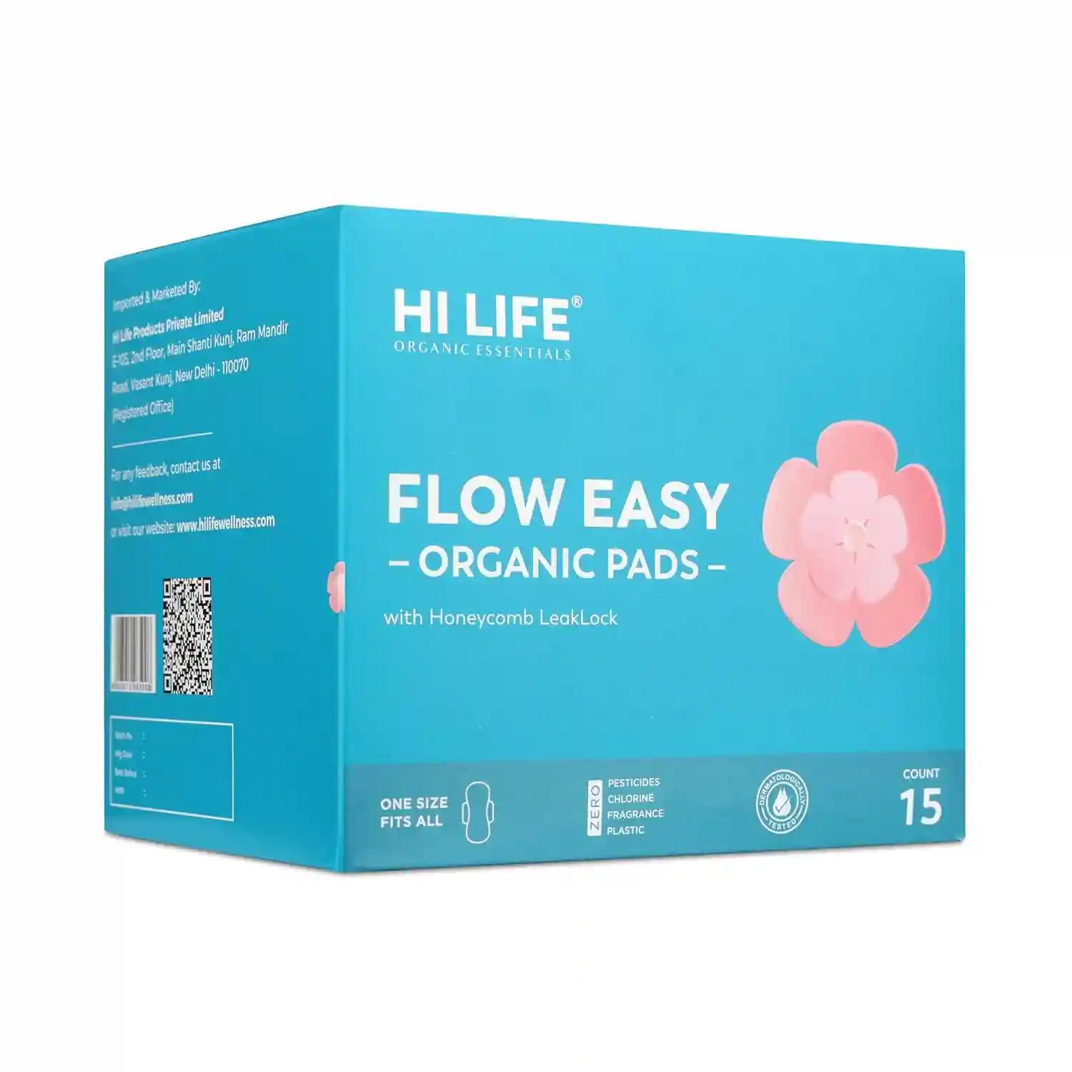 Hi Life Flow Easy Organic Period Pads - Size XL