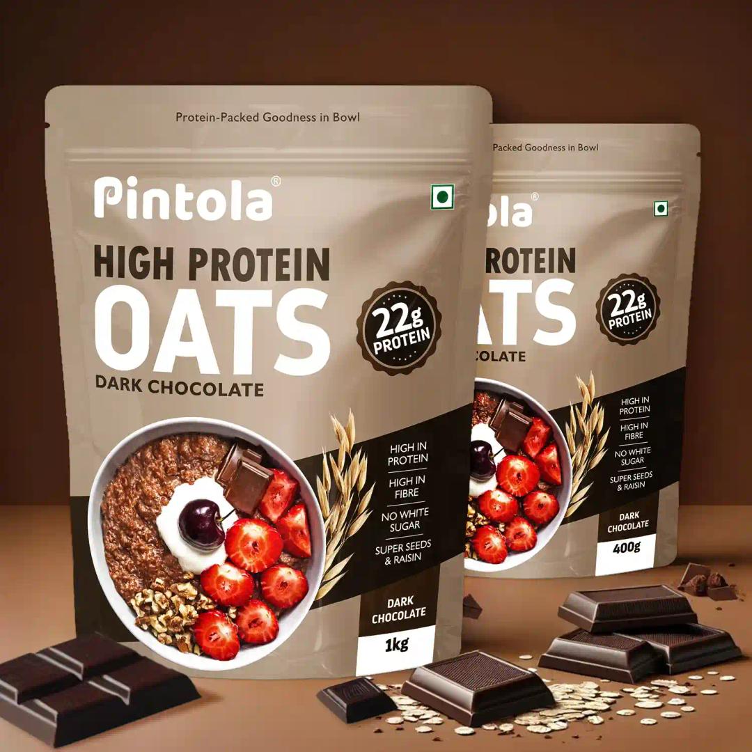 PINTOLA 22g High Protein Oats, Dark Chocolate - 400g