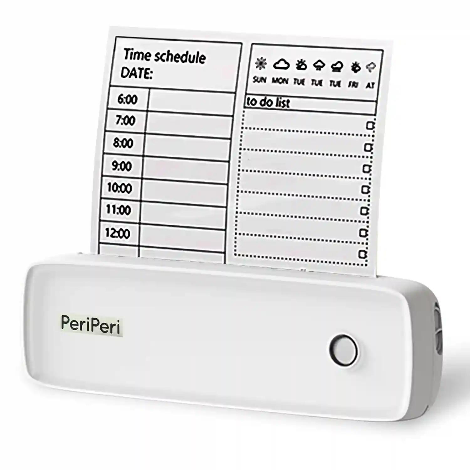 Periperi A80 A4 Size Mini Thermal Printer (2 Year Warranty) Inkless Bluetooth Pocket Printer For Print Picture List Memo Receipt Tags Barcode Labels Etc