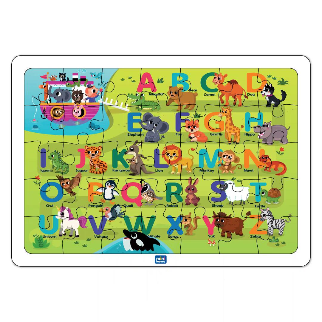 Mini Leaves Alphabets Voyage Jigsaw 35 Piece Puzzle for Kids