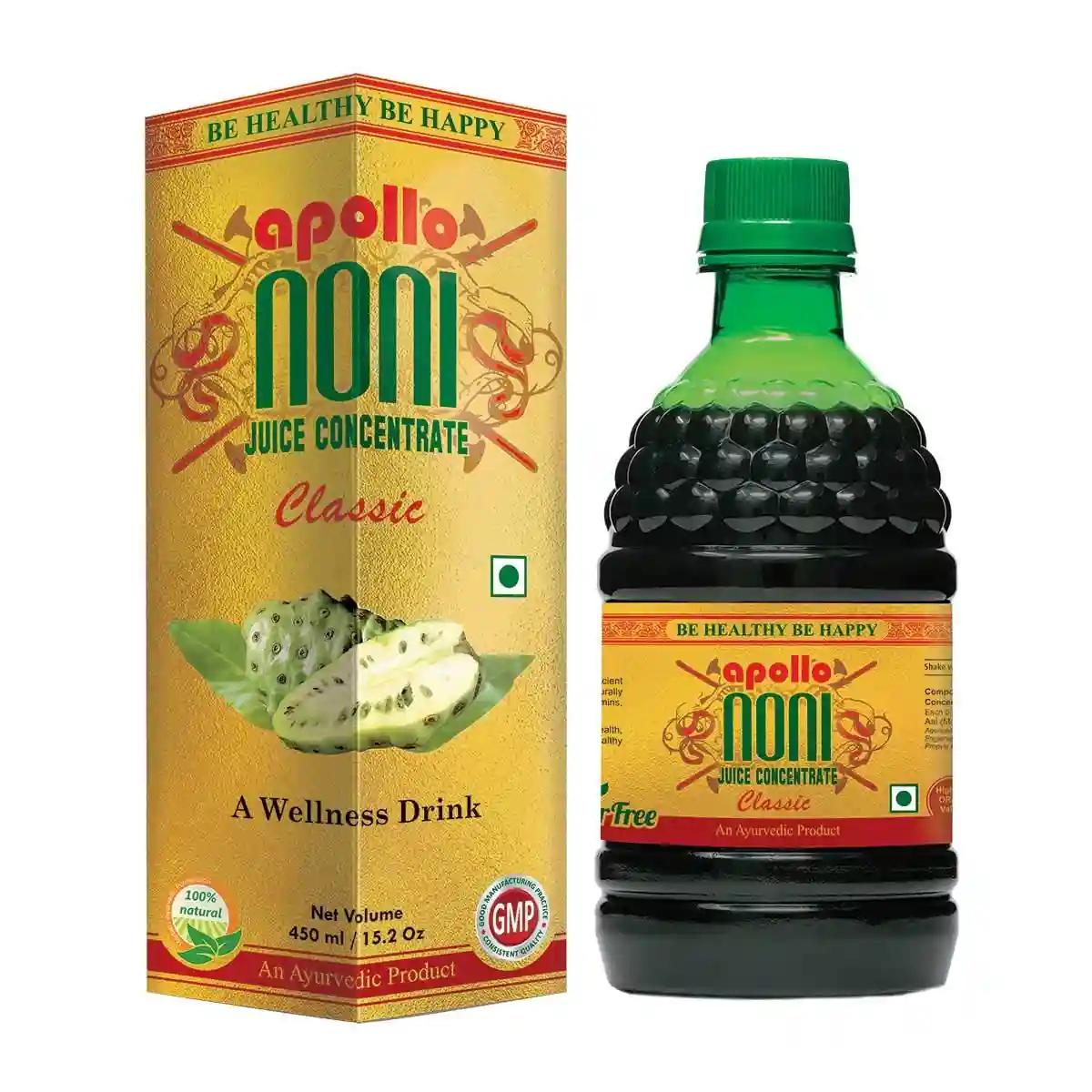 Apollo Noni Juice Classic (Pure Noni Extract) - Double Boost Your Immune, Contain Antioxidant Properties, 450ml (Pack of 1)