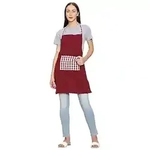 YOUTH ROBE - Premium Brand Cotton Apron with Front Center Pocket And Adjustable Closer (Pack Of 1) Design 10