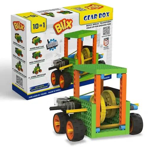 Blix Robotix - Gears Box, Science Kit, Educational DIY Building Set, Construction Toys, STEM Toys for 9+ Years Boys and Girls