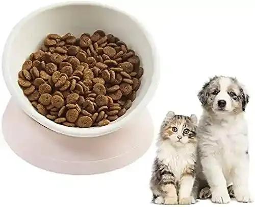 MOSTOS ; Brings Superior || Cat Feeding Bowl || Small Dog Feeding Bowl || Anti-Slip Dog Food Bowl Dish Detachable Rubber Dog Bowl || 360 Degree Free Tilt Design