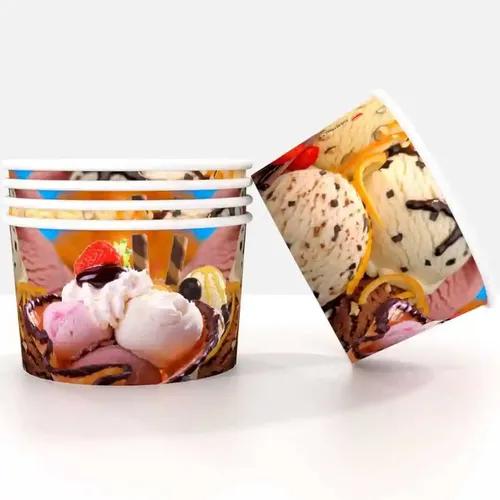 PARICOTT 100ml Container Paper Cup/Ice Cream/ Dessert Bowl / Design -2