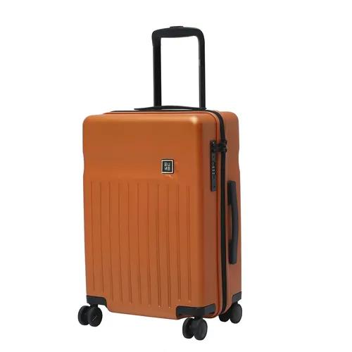 EUME Classic Cabin Luggage Trolley Bags For Travel |Polycarbonate (Pc) ( Rustic Orange)