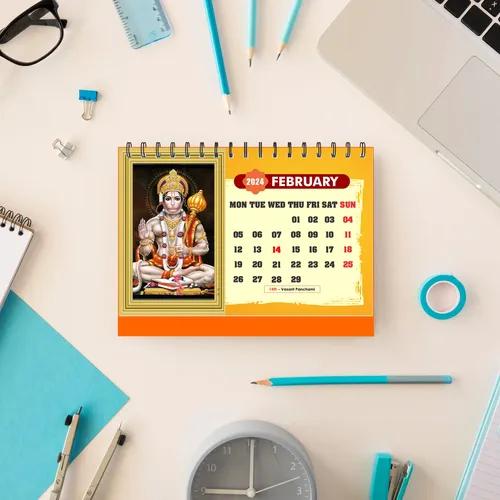 ESCAPER Hindu Gods & Goddess Religious Desk Calendar 2024