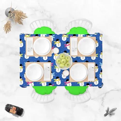 ArtzFolio Snowman | Table Cloth Cover for Dining & Center Table