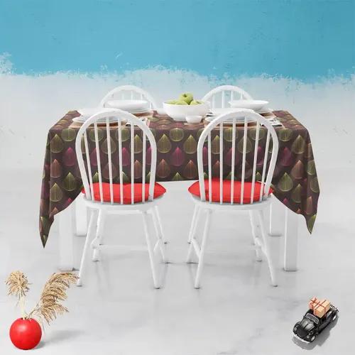 ArtzFolio Colors Curls | Table Cloth Cover for Dining & Center Table