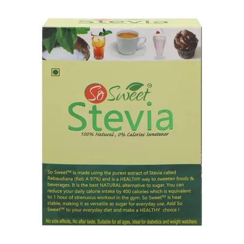 So Sweet Stevia Sachets Zero Calorie 100% Natural Sweetener - Sugar Free