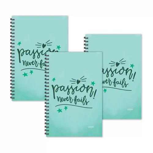 Passion Never Fails Motivational Diaries - Pack Of 3