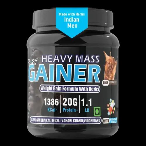 SOS Nutrition Whey Protein Heavy Mass Gainer with Herbs for Muscle Building and Recovery (Chocolate)