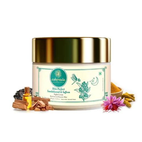 ASHPVEDA Sandalwood & Saffron Night Cream | Anti Aging Cream For Women & Men | Reduces Fine Lines & Wrinkles | Oil Free & Non Sticky Moisturizer | For Glowing Youthful All Skin Type