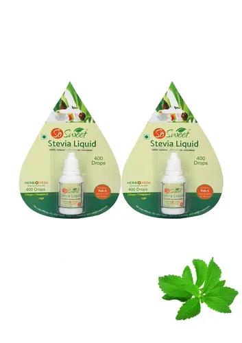 So Sweet Stevia Liquid –Pack -2-800 Drops – Natural Sweetener 100% Natural Sweetener for Weight Management -Sugarfree