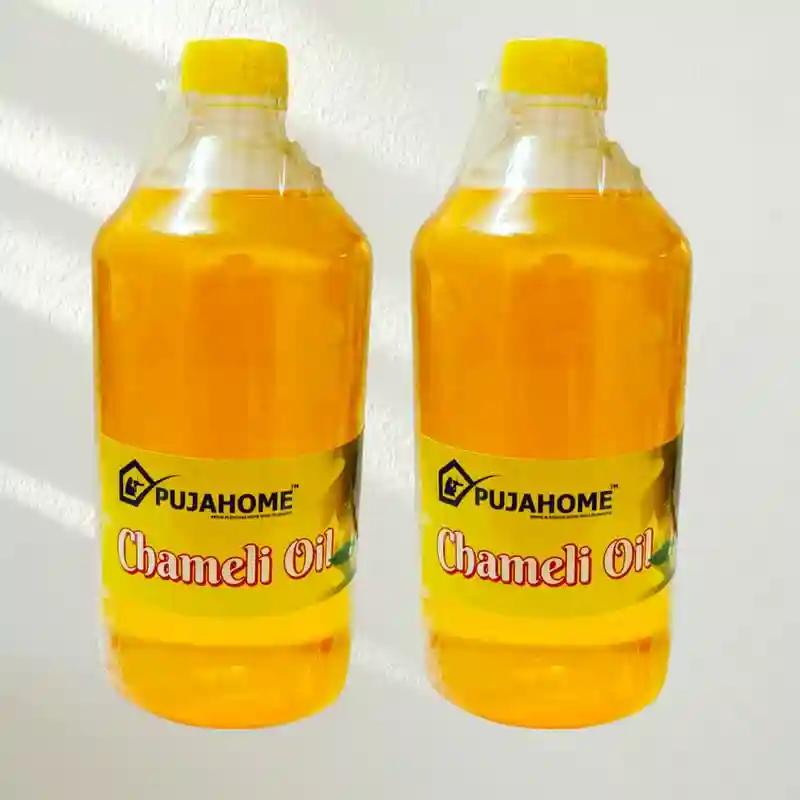 Pujahome Chameli Oil For Hanuman Puja| Jasmine Oil Hanuman Ji Chola Puja | Jasmine Flower Oil | Chemali Oil For All Puja 500 ml Bottle(Pack of 2)