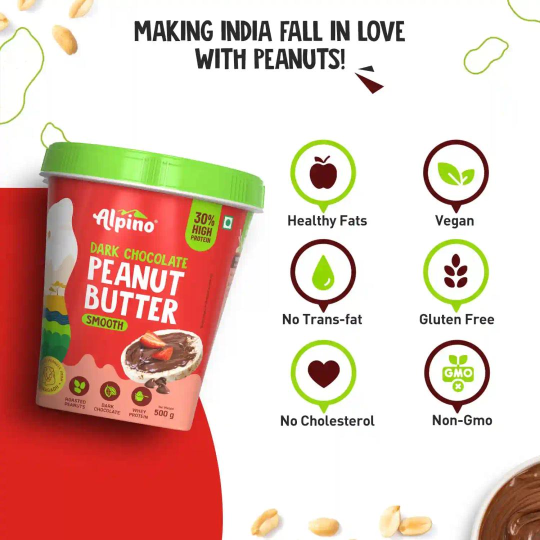 Alpino Health Foods Pre-Workout High Protein & Fiber Diet Super Combo - High Protein Super Oats Chocolate 1kg, High Protein Dark Chocolate Peanut Butter Crisp 1kg