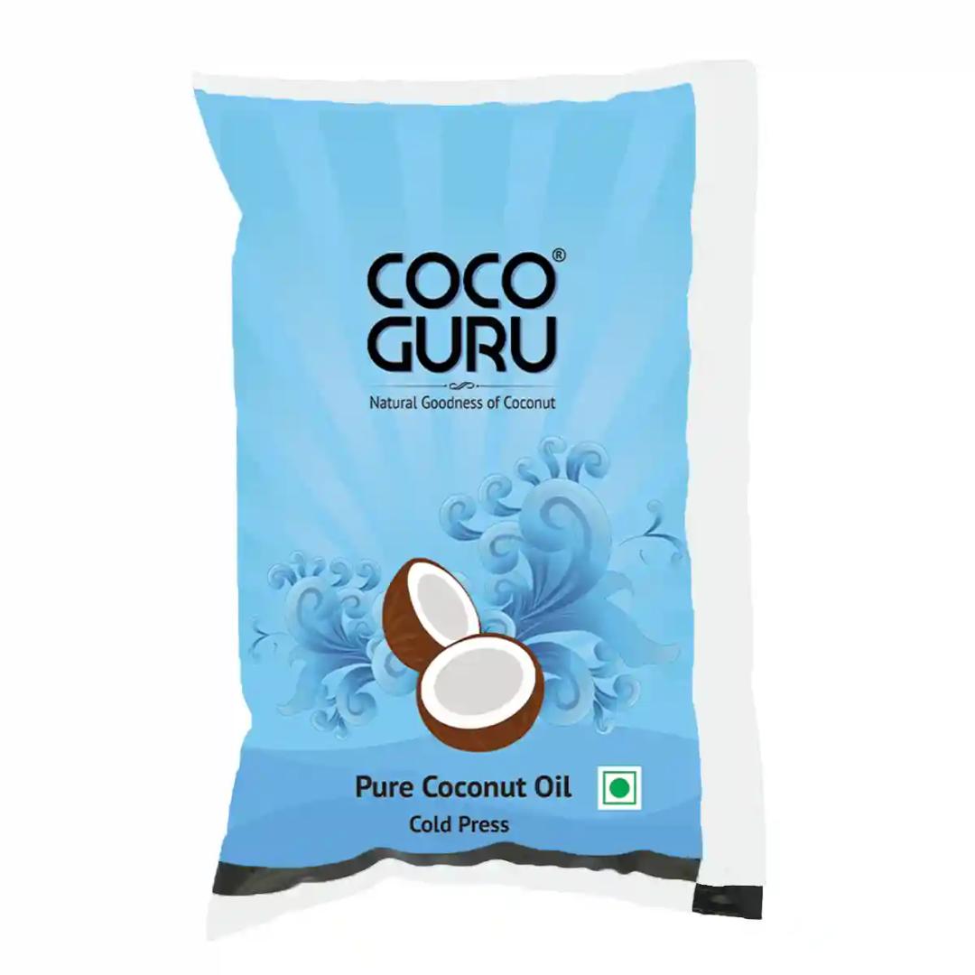 Cocoguru Cold Pressed Coconut Oil – Pouch 1 Litre