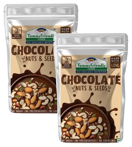 Tummy Friendly Foods Chocolate Nuts And Seeds Mix -  2 Packs - 200G ,100 G Each. Healthy Ragi Biscuits, Snacks For Baby, Kids & Adults