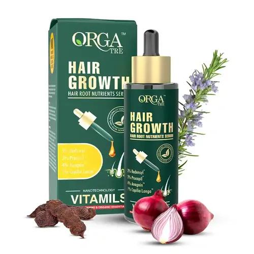 ORGATRE Hair Growth Serum - 50ml | 3% Redensyl, 4% Anagain, 3% Procapil, 1% Capilia Longa & Rosemary Oil | Scalp Treatment & Hair Tonic for Men & Women | Effective Hair Regrowth Formula