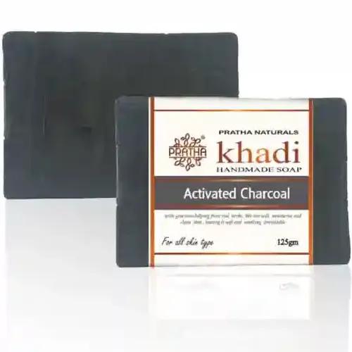 Khadi Activated Charcoal Handmade Soap (Pack of 8)