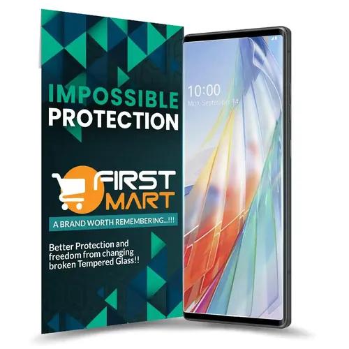 FIRST MART Screen Protector for LG Wing 5G - Nanofiber Unbreakable Membrane Case Friendly Full Edge to Edge Screen Coverage & Installation Kit (Crystal Clear)