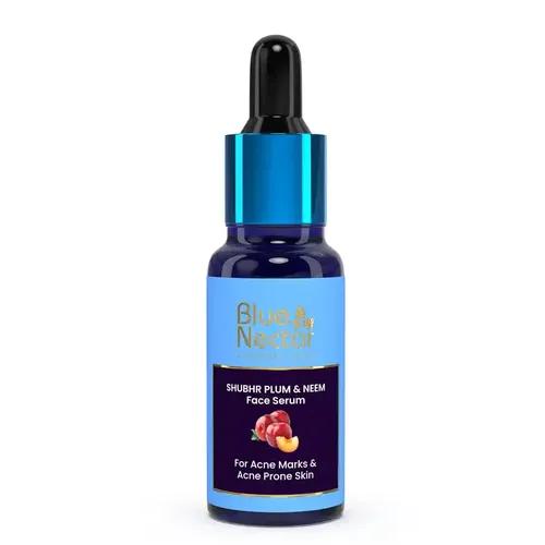 BLUE NECTAR Plum Face Serum for Acne Prone Skin and Acne Marks | Oil Free Anti Acne Serum for Oily Skin | Pore Minimizing Serum for Bumpy Texture | With Plant Based Vitamin C (30ml)