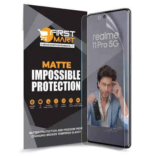 FIRST MART Screen Protector for Realme 11 Pro 5G - Nanofiber Unbreakable Membrane Case Friendly Full Edge to Edge Screen Coverage & Installation Kit (Matte)