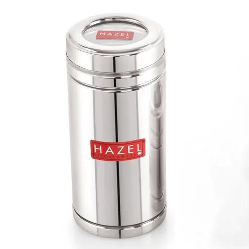 HAZEL Steel Container for Fridge Storage Set |Transparent Lid Containers For Kitchen| Fridge Storage Boxes with Transparent Lid, 900 ML