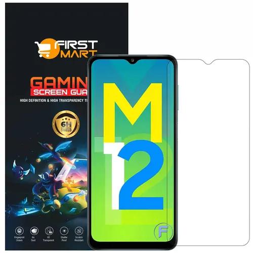 FIRST MART Gaming Tempered Glass for Samsung Galaxy M12, F12, M02s, M32 5G (6.5 Inch) Impossible Flexible Fiber Case Friendly Screen Protector & Installation Kit| Gaming Crystal Clear