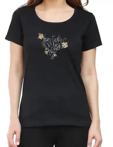 Funtastic(fantastic) vibes only - Women's regular fit Black t-shirt - XS