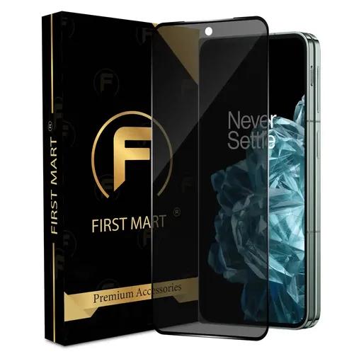 FIRST MART Edge to Edge Privacy Tempered Glass for OnePlus OPEN 5G Full Screen Coverage with Easy Installation Kit | Black