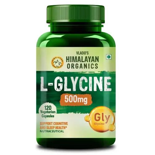 Vlado’s Himalayan Organics L-Glycine 500mg Supplement I Supports Healthy Sleep I Strong Immune System I Supports Brain Health -120 Veg Capsules