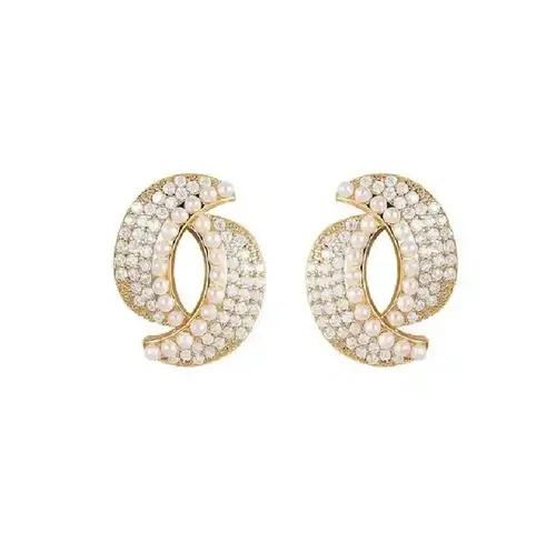 Semi Circular Oval Shaped Earring Set