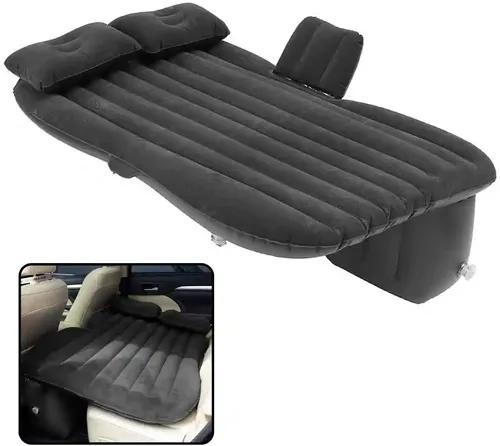 H HANUMANT ENTERPRISE Premium Car Air Mattress|Car Inflatable Bed with Pump & 2 Air Pillow|Quick Inflatable Back Seat Bed|Travel,Trips,Camping,Picnic,Pool & Beach|Universal Fit|Black.