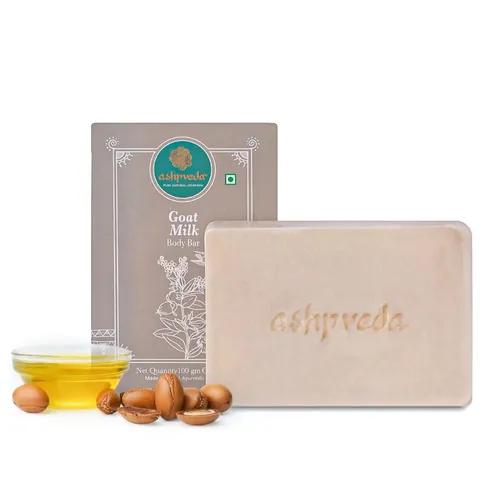 ASHPVEDA Ayurvedic Jojoba Oil & Goat Milk Bathing Soap Bar for Skin Hydrating & Nourishment, 100g