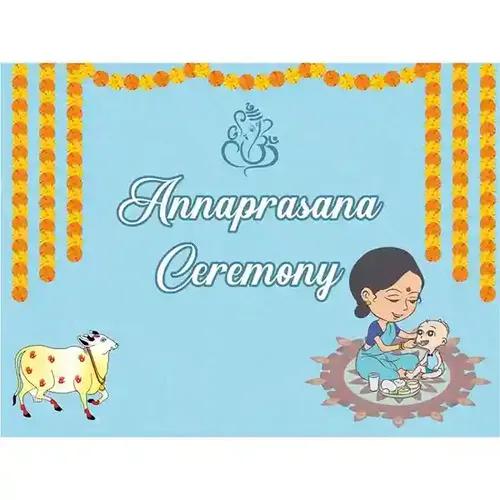 Untumble Annaprasana Ceremony Backdrop - Blue