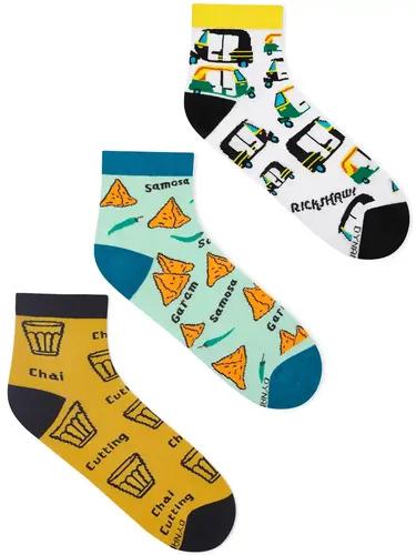 DYNAMOCKS Men's and Women's Combed Cotton Ankle Length Socks (Pack of 3) (Multicolour, Free Size)_CuttingChai_Samosa_Rickshaw