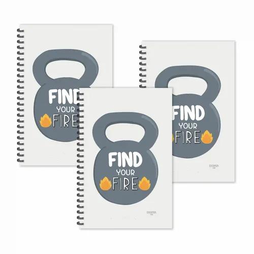 Find Your Fire Motivation Ruled Diaries - Pack Of 3