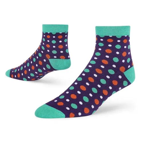 DYNAMOCKS Men's and Women's Combed Cotton Ankle Length Socks (Pack of 1) (Multicolour, Free Size)_Fizzy_Purple