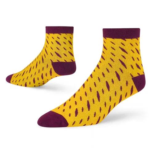 DYNAMOCKS Men's and Women's Combed Cotton Ankle Length Socks (Pack of 1) (Multicolour, Free Size)_Prim