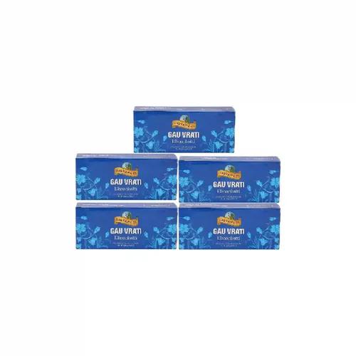 Gavyamart Cow Dung Blue Gauvarti Dhoop Batti (40 Sticks) Natural and Organic (Cow Dung, Desi Ghee, Kapur, Dhuni Dhoop) - Pack of 5