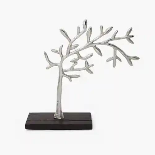 CASA DECOR Silver Abstract Tree Artifact for Showpiece Home Living Room Decor Office Desktop Decoration Gifting Items