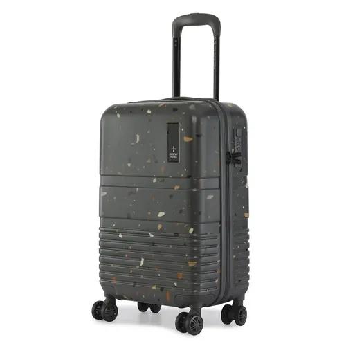 Nasher Miles Venice Hard-Sided Polycarbonate Cabin Luggage Terrazzo Printed Grey 20 Inch |55Cm Spinner Trolley Bag