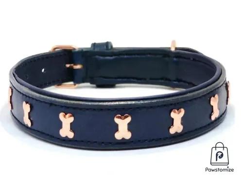 Pawstomize Leather Collar-Blue (Small)