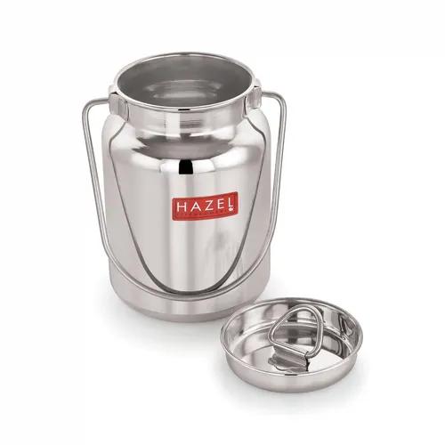 HAZEL Stainless Steel Oil and Ghee Air Tight Container | Oil Pot Container for Kitchen Storage | Heavy Gauge Steel Ghee Can, 1 Litre