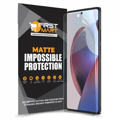 FIRST MART Screen Protector for Motorola Edge 30 Ultra 5G - Nanofiber Unbreakable Membrane Case Friendly Full Edge to Edge Screen Coverage & Installation Kit (Matte)