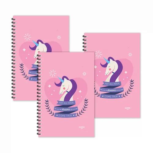 May All Your Dreams Come True Wishes Diaries Unicorn Ruled Diaries - Pack Of 3