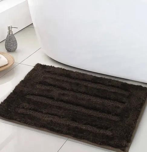 Zarisi Classic Soft & Cozy Microfibre Bath Mat for Bathroom and Kitchen, Anti Slip - 40x60 Cm (Chocolate)